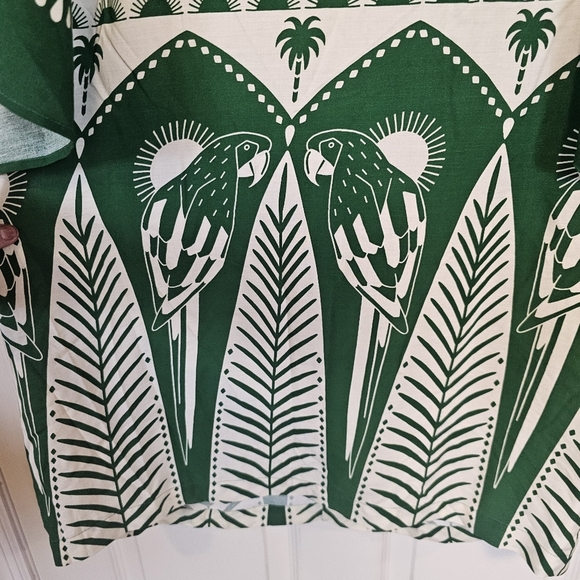 Farm Rio Parrot Floral Tropical Kimono Sleeve Shift Mini Open Back Dress - Picture 9 of 12